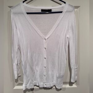 The Limited White Button Down Cardigan